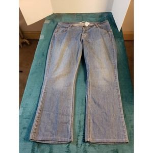 Levis Jeans Womens Sz 18W Long Blue Stretch Bootcut Pants Mid Rise Ladies Denim